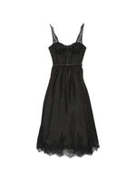Black Lace Sweet Heart Neck Dress 1