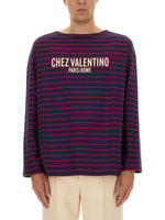 Blue Boat Neck T-Shirt 1