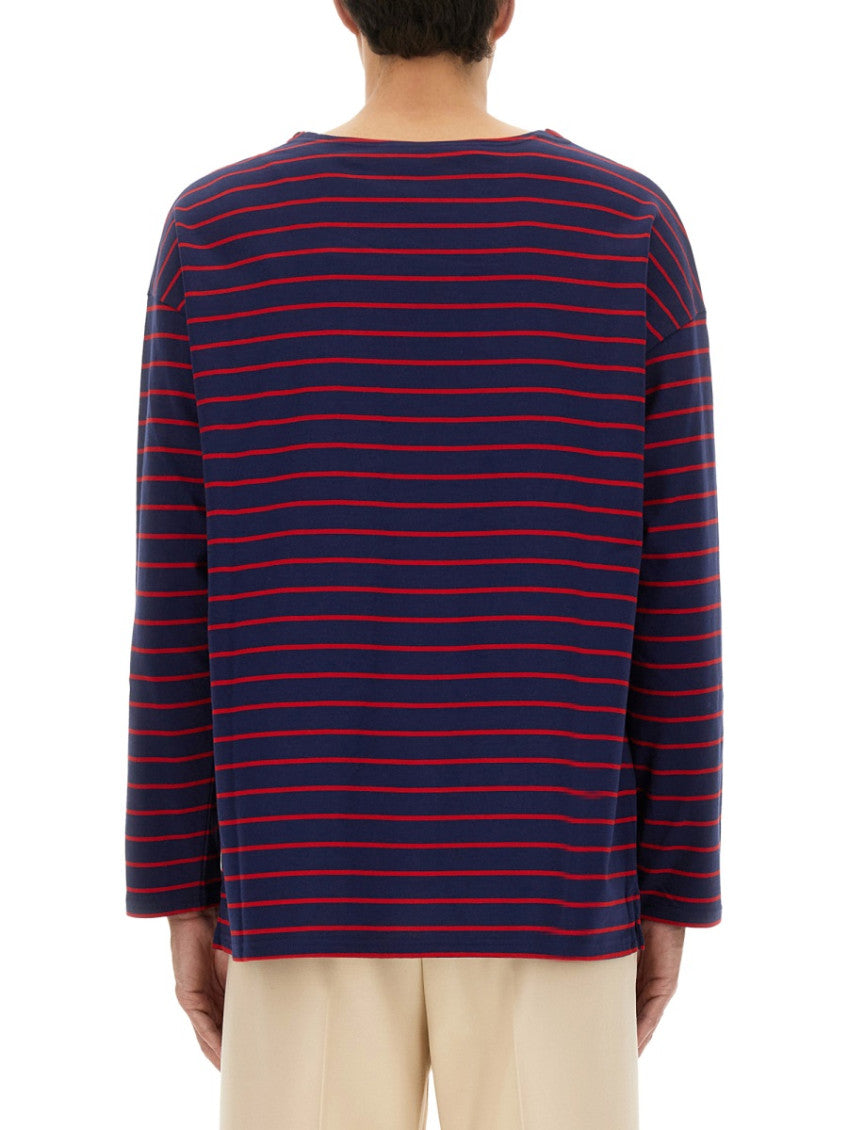Blue Boat Neck T-Shirt 3