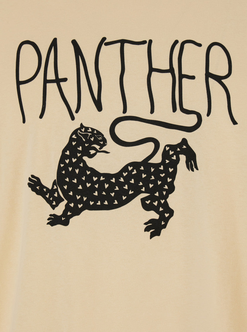 Beige Crew Neck T-Shirt 3