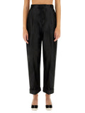 Black Tailored Pleated Pants 1
