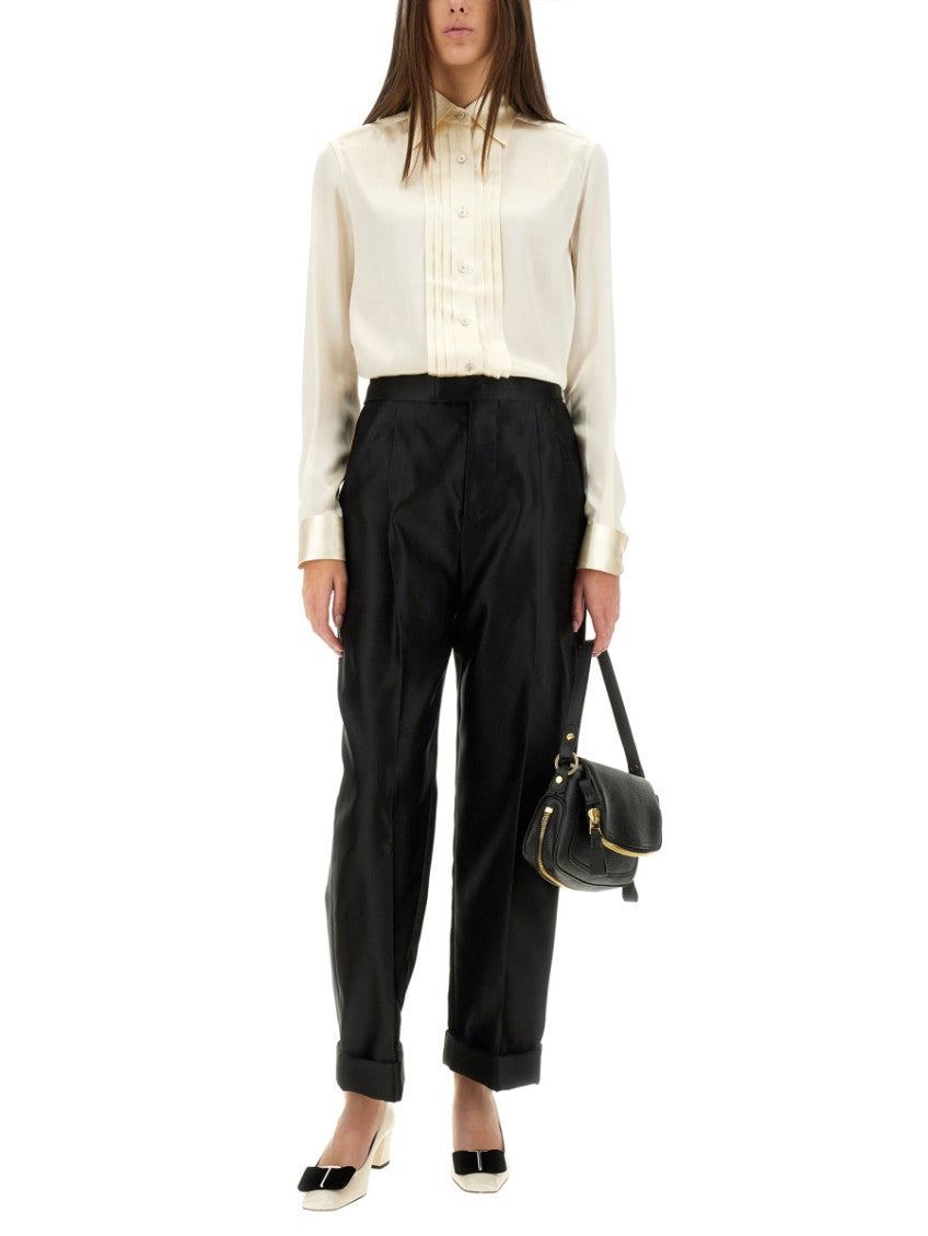 Black Tailored Pleated Pants 3