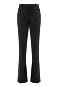 Black Tailored Flat Front Pants 1