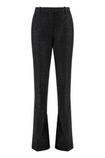 Black Tailored Flat Front Pants 1