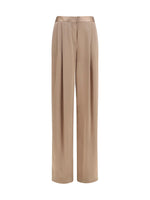 Taupe Straight Pleated Pants 1