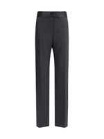 Black Tailored Flat Front Pants 1