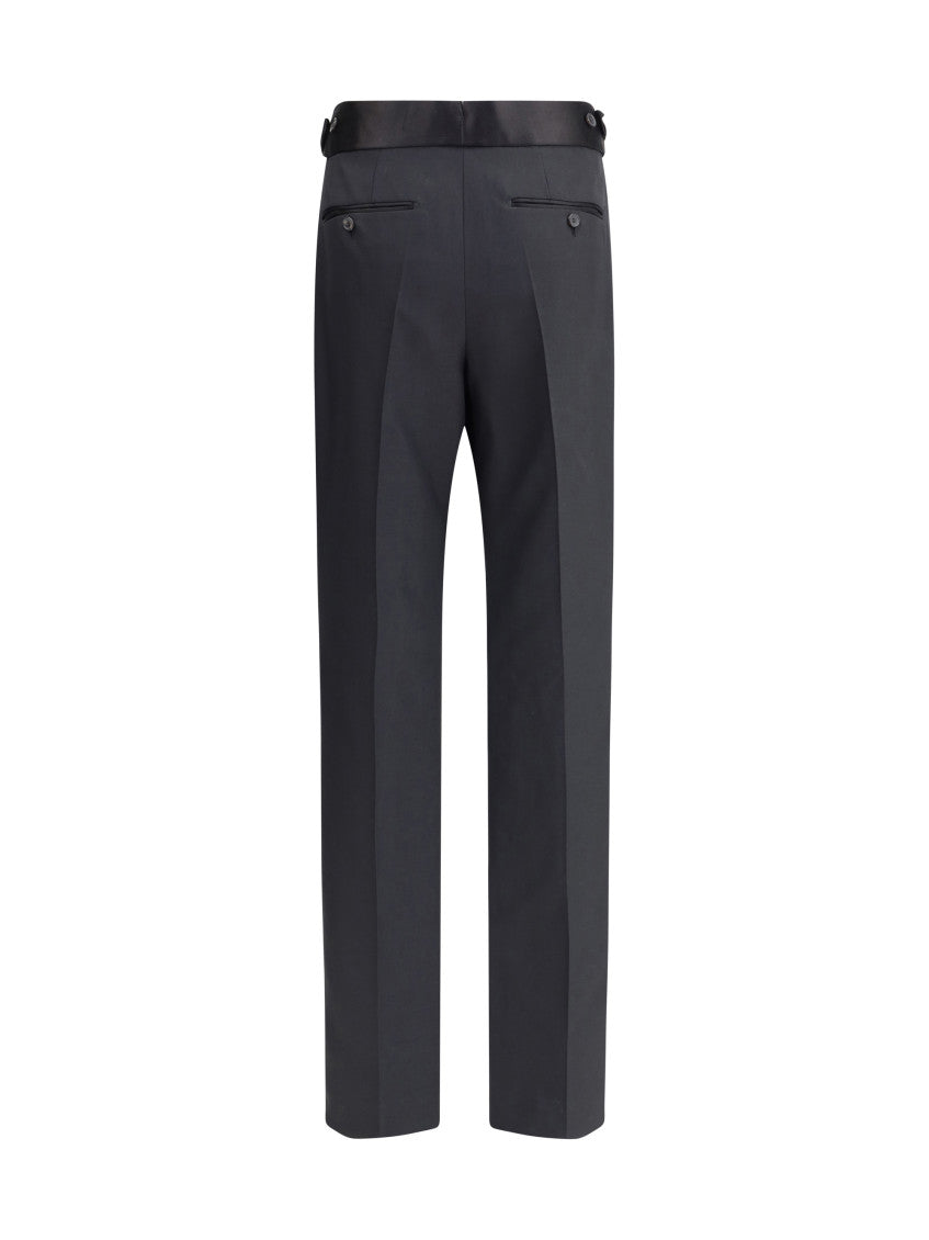 Black Tailored Flat Front Pants 2