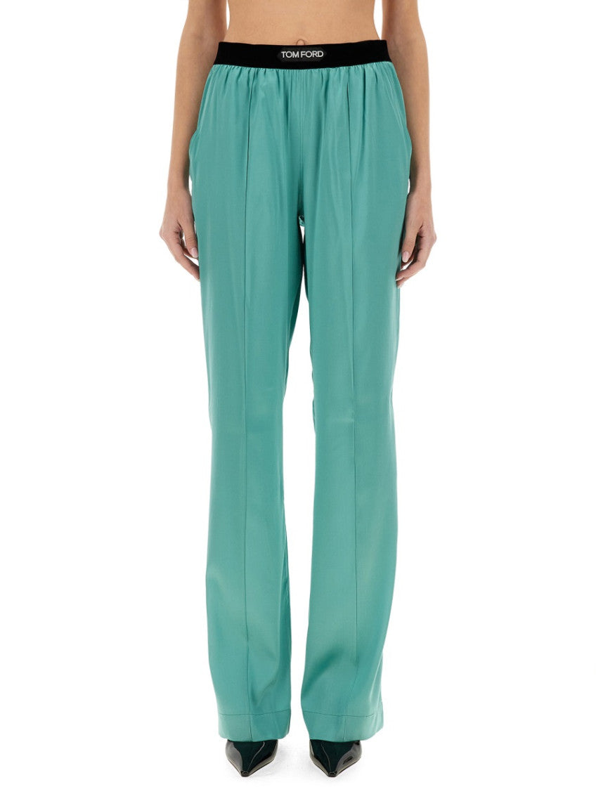 Turquoise  Relaxed Pyjamas Pants 1