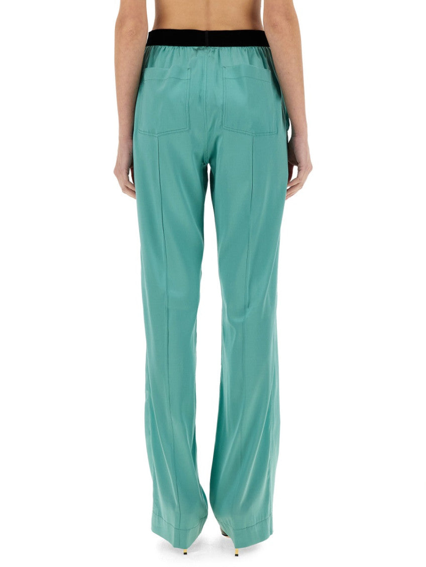 Turquoise  Relaxed Pyjamas Pants 2