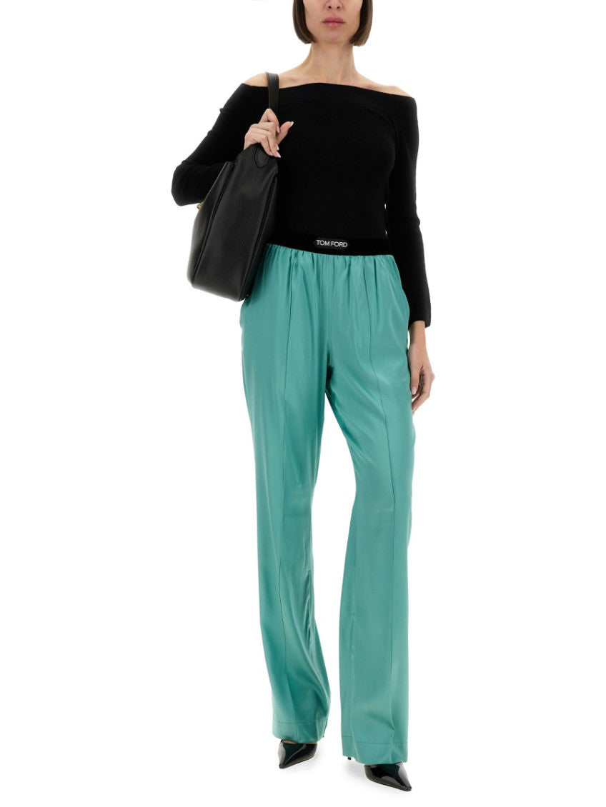 Turquoise  Relaxed Pyjamas Pants 3
