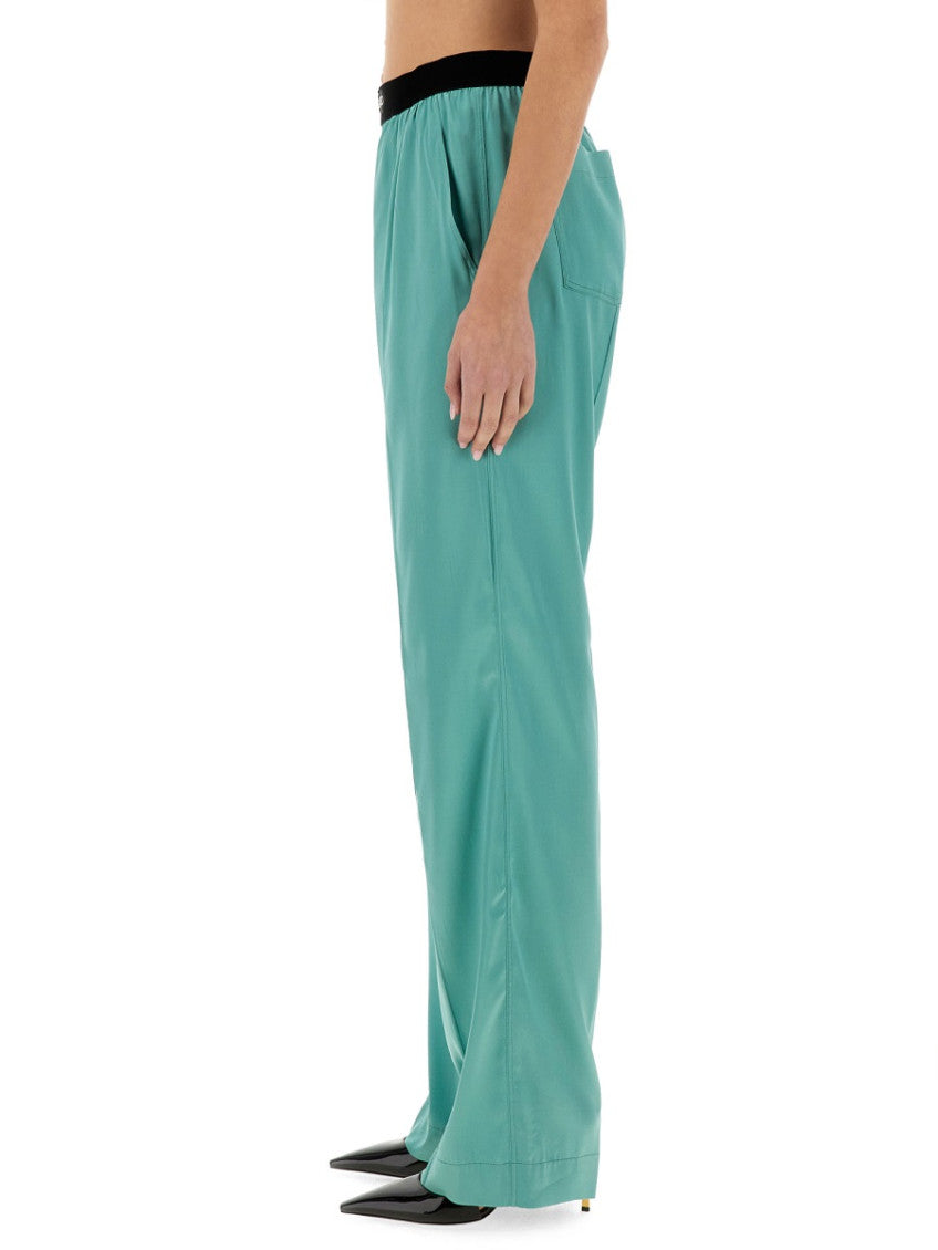 Turquoise  Relaxed Pyjamas Pants 4