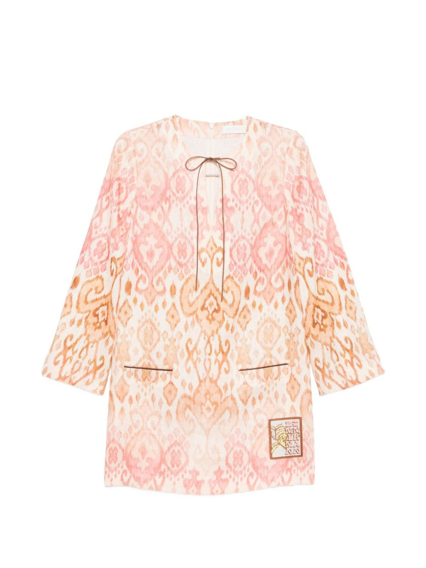 Pink Paisley Mini Dress 1