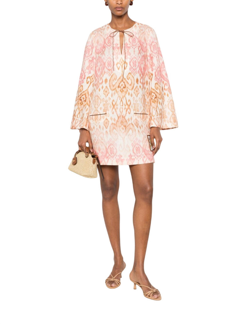Pink Paisley Mini Dress 2