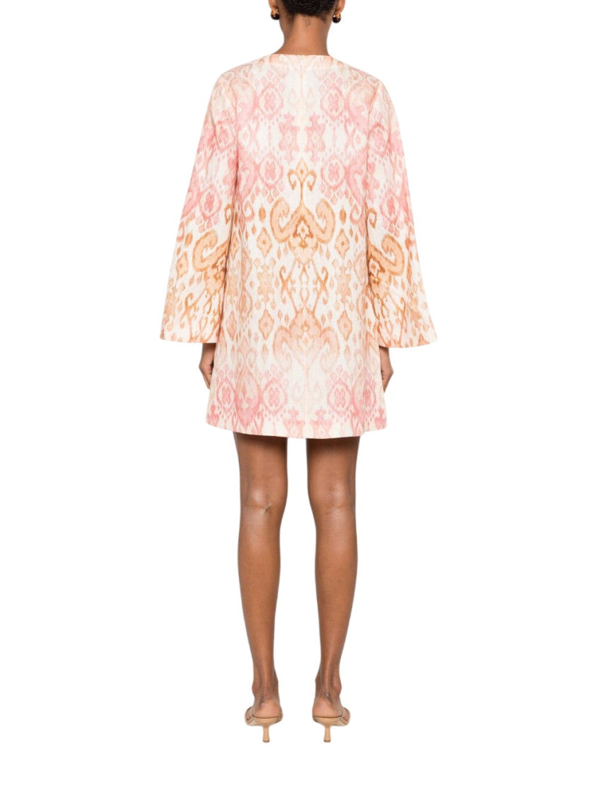 Pink Paisley Mini Dress 3