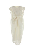 White Embroidered Round Neck Maxi Dress 1