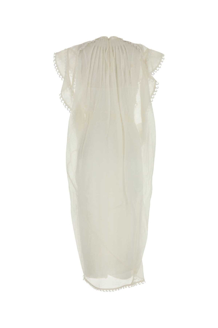 White Embroidered Round Neck Maxi Dress 2