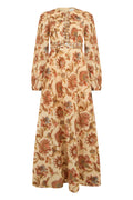Multicolor Floral Round Neck Maxi Dress 1