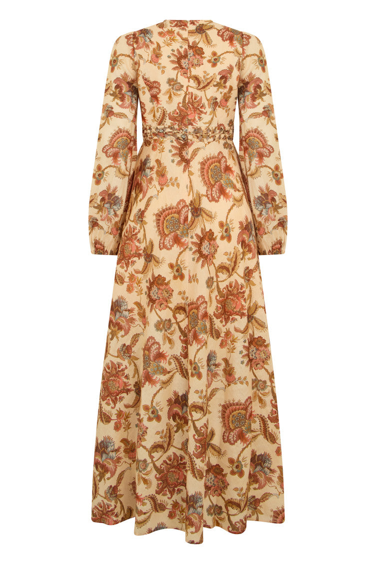 Multicolor Floral Round Neck Maxi Dress 2