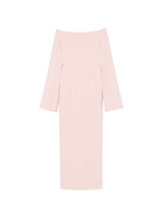 Pink Off Shoulder Maxi Dress 1