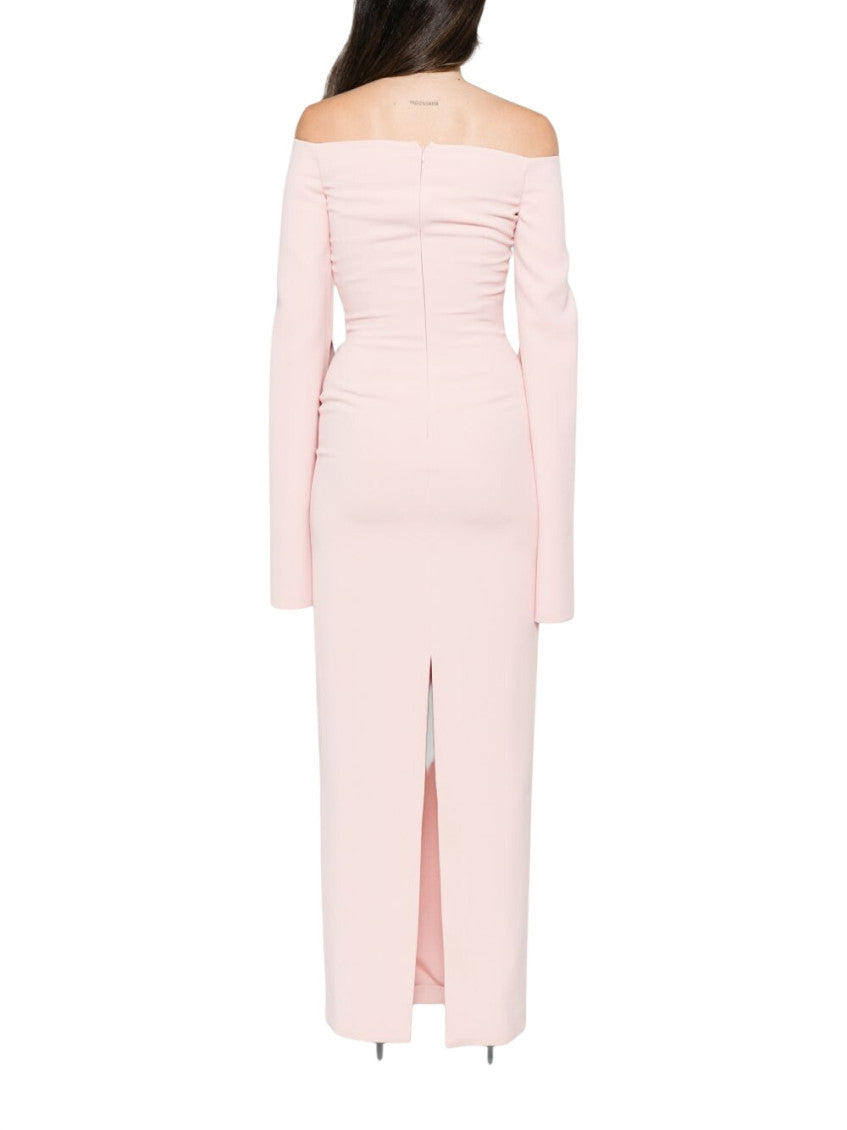 Pink Off Shoulder Maxi Dress 3