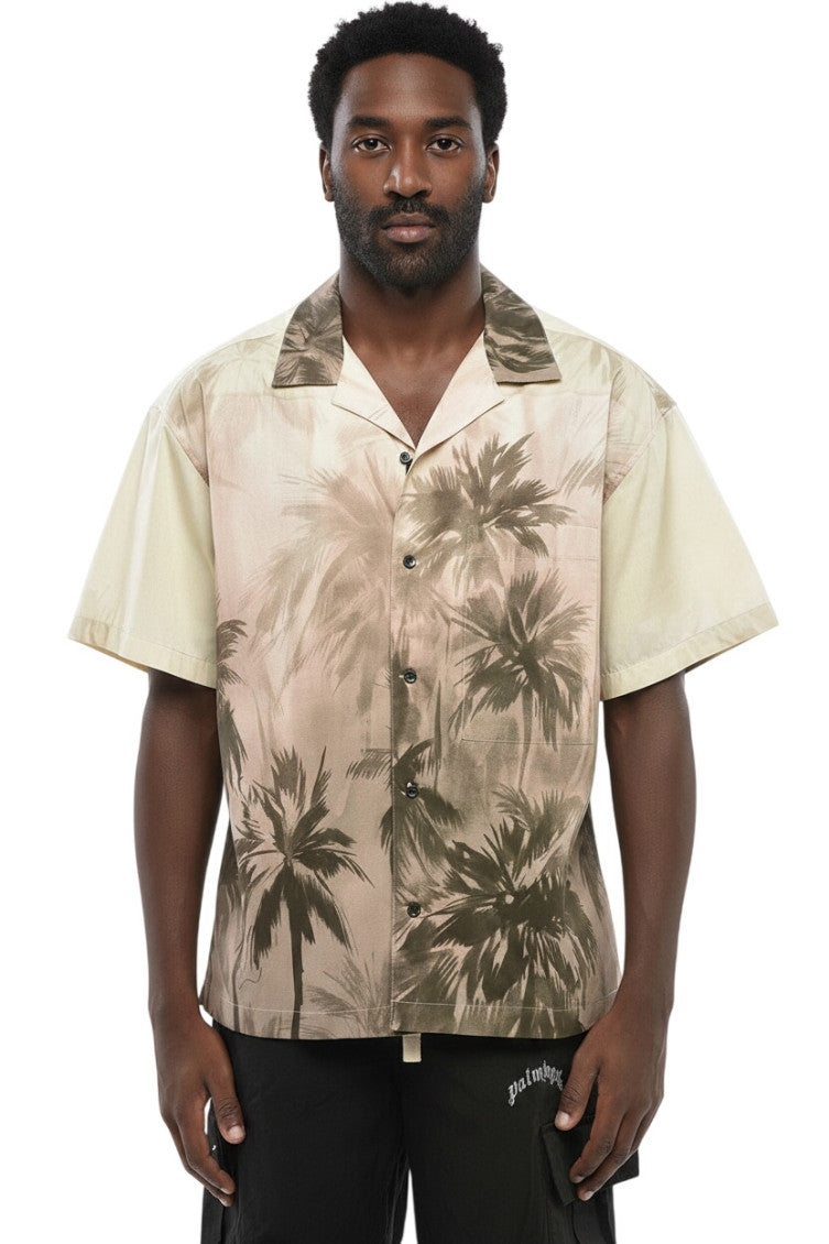 Beige Graphic Print Shirt 1