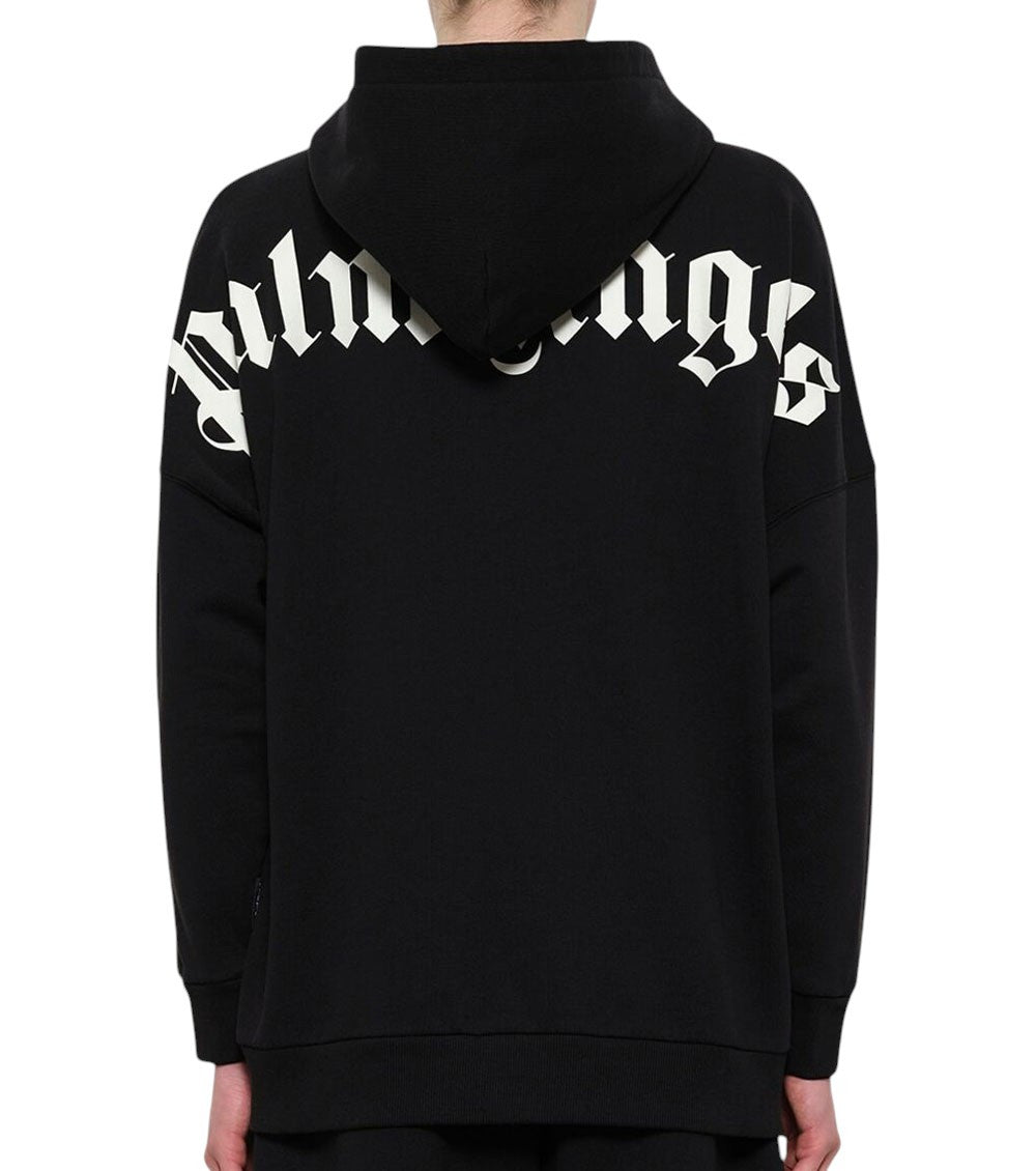 Black Relaxed Logo Hoodie 5