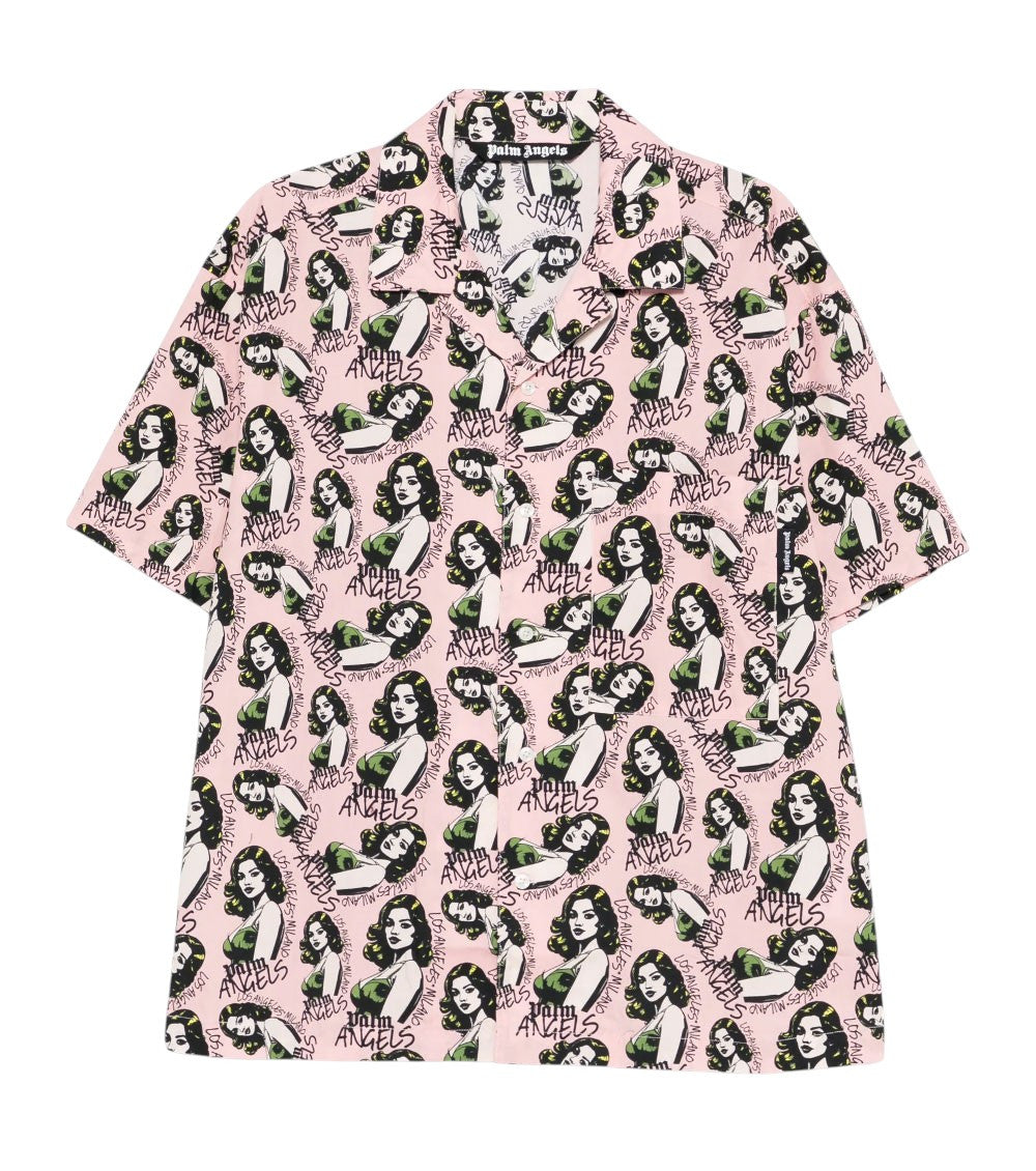 Pink Graphic Print Shirt 1