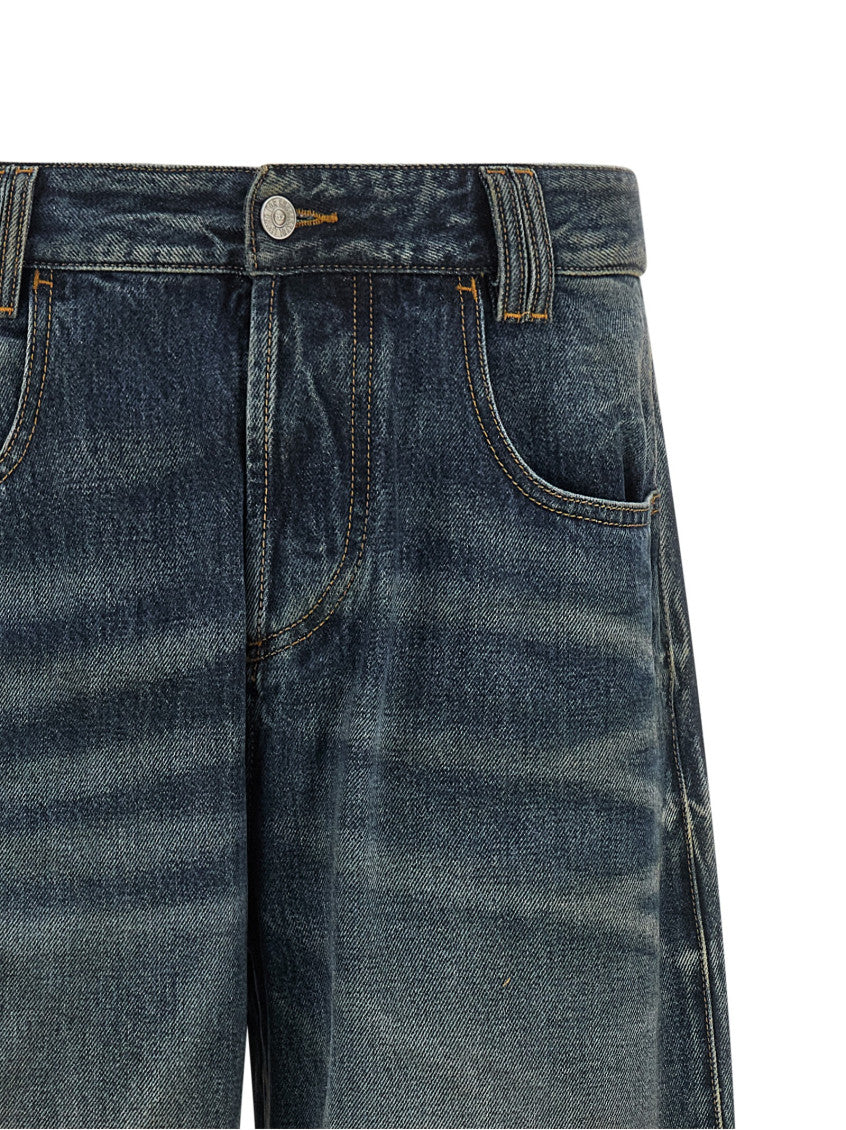 Blue High Rise Jeans 4