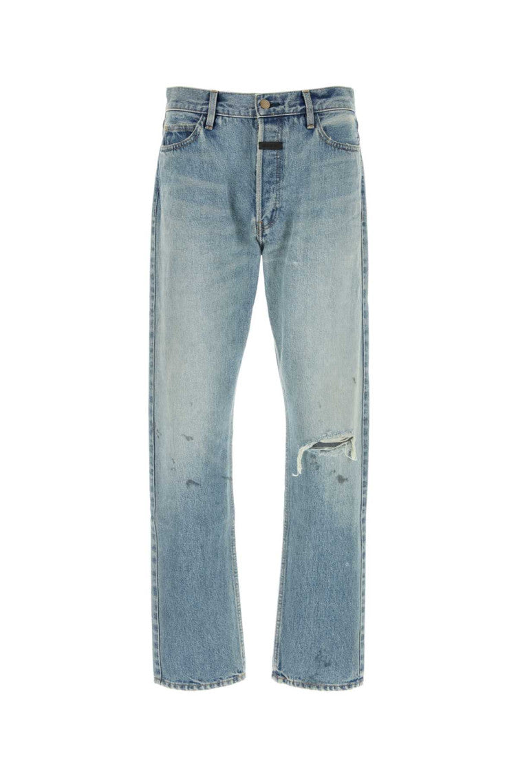 Light Blue Straight Jeans 1