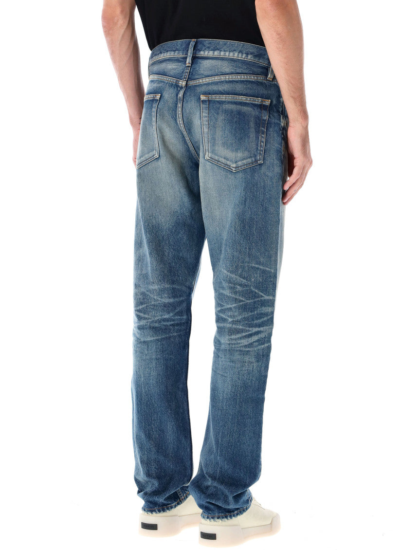 Blue Mid Rise Jeans 2