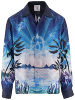 Blue Graphic Print Shirt 1