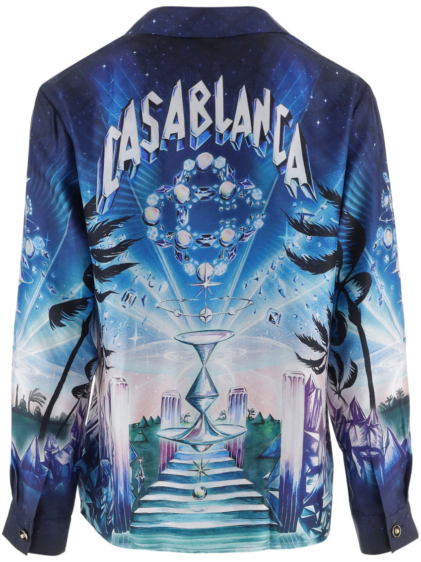Blue Graphic Print Shirt 2