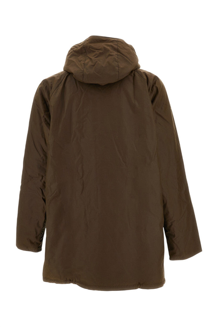 Brown Hooded Waxed Jacket 2