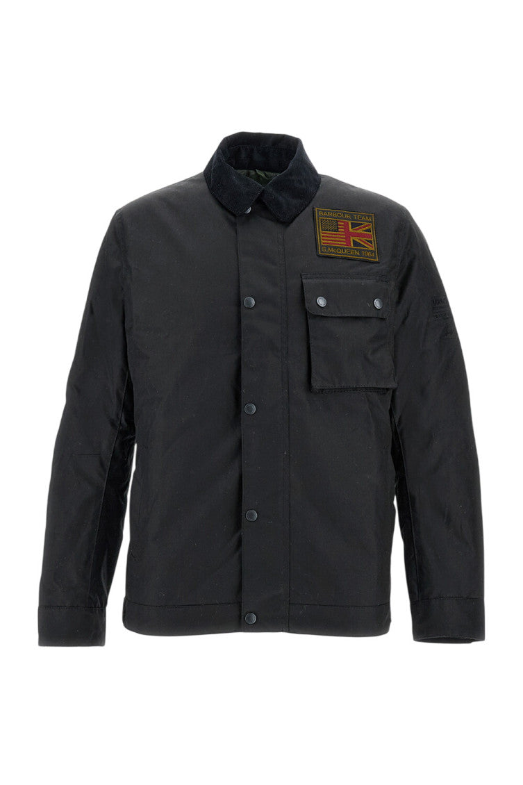 Black Tailored Waxed Jacket 1