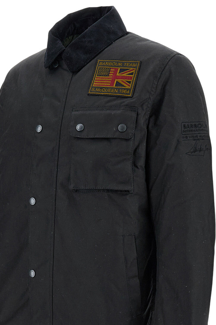 Black Tailored Waxed Jacket 3
