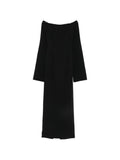 Black Off Shoulder Maxi Dress 1