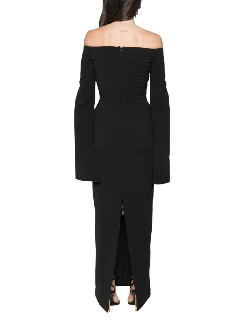 Black Off Shoulder Maxi Dress 3