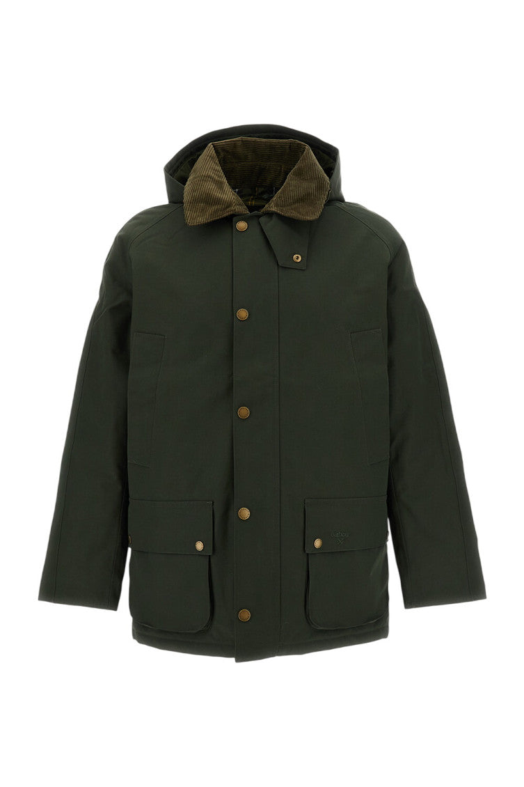 Olive Solid Hood Jacket 1