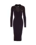 Dark Brown Textured Shirt Dress Dress 1