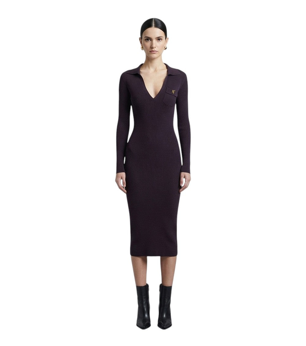 Dark Brown Textured Shirt Dress Dress 3