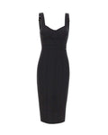 Black Sweet Heart Neck Midi Dress 1