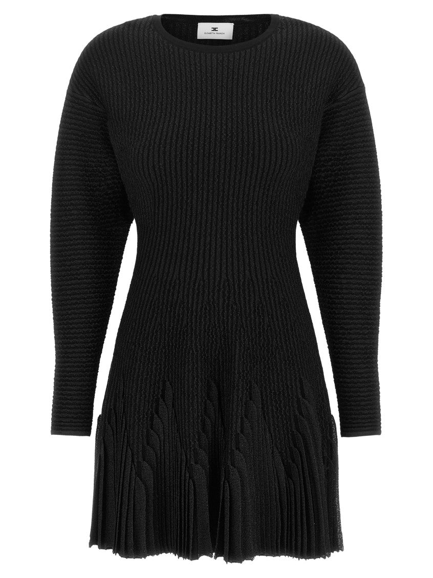 Black Crew Neck Mini Dress 1