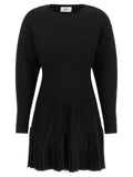 Black Crew Neck Mini Dress 1