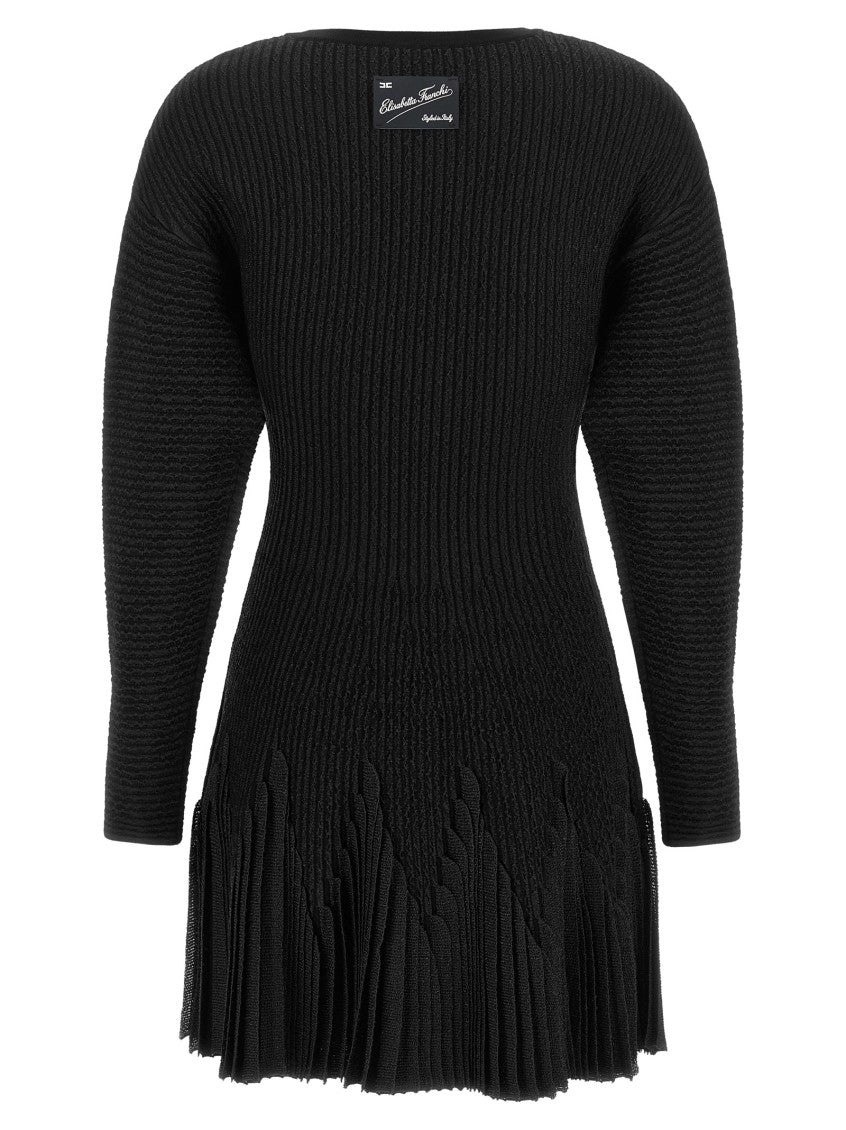 Black Crew Neck Mini Dress 2