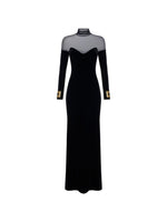 Black Turtle Neck Maxi Dress 1