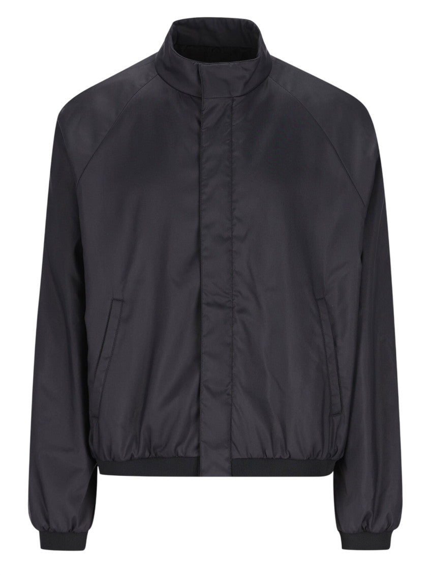 Black Mock Collar Jacket 1