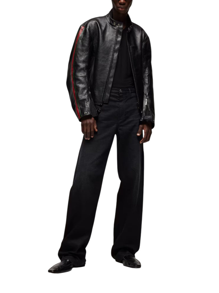 Black Regular Solid Jacket 4
