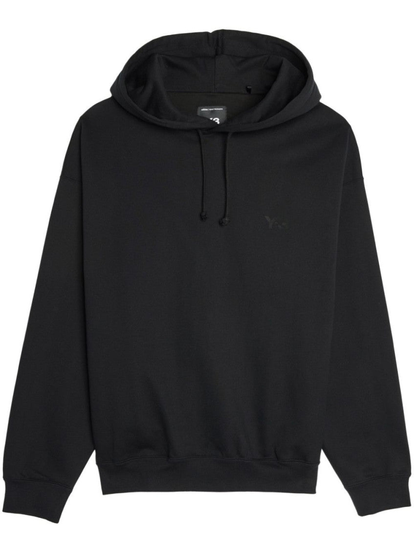 Black Embossed Logo Hoodie 1