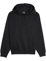 Black Embossed Logo Hoodie 1