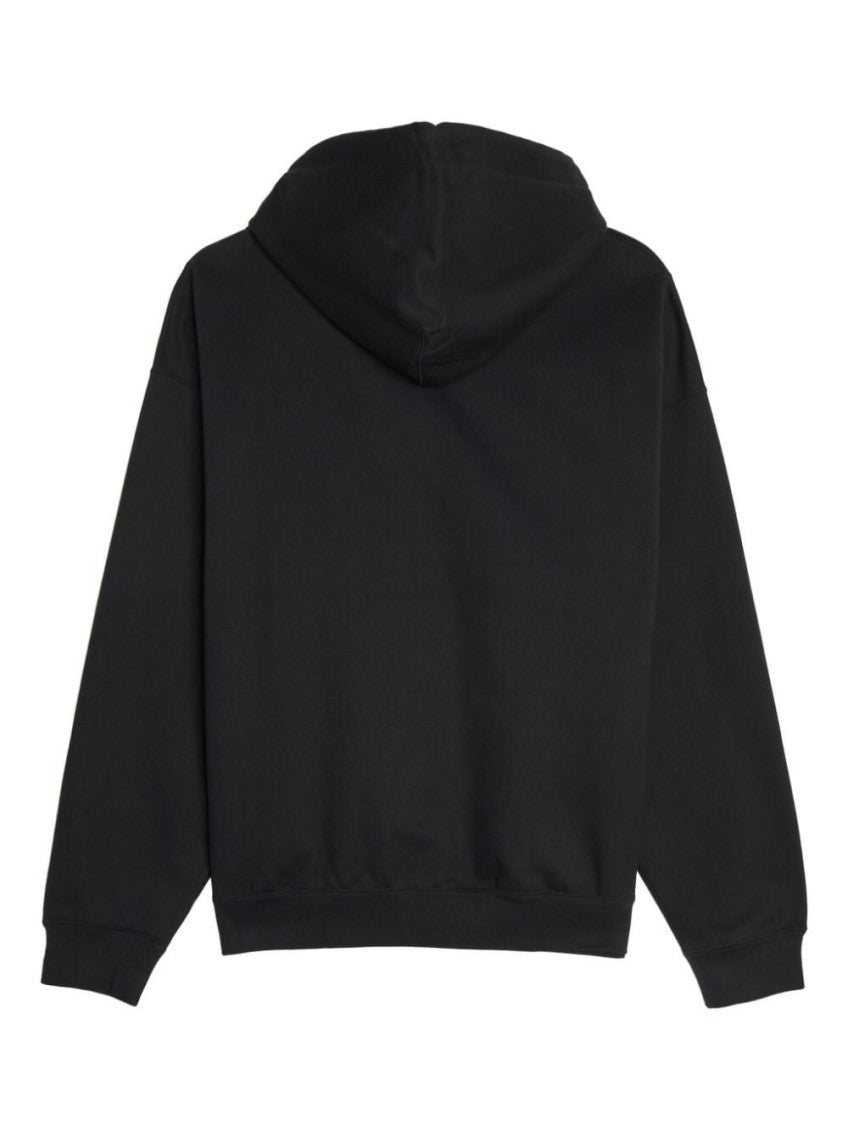 Black Embossed Logo Hoodie 2